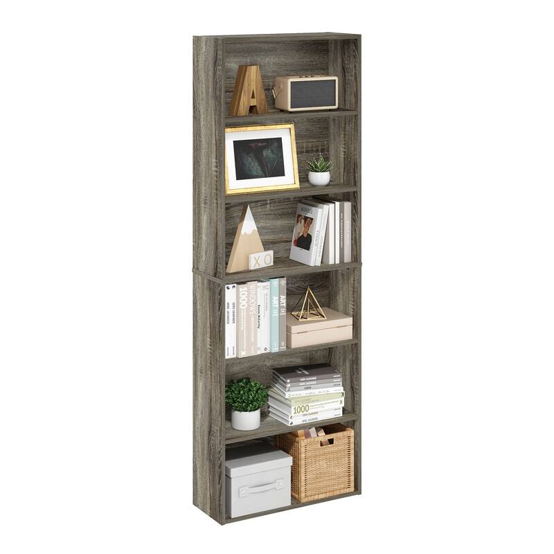 Furinno JAYA Simply Home Free Standing 6-Tier Open Storage Bookcase