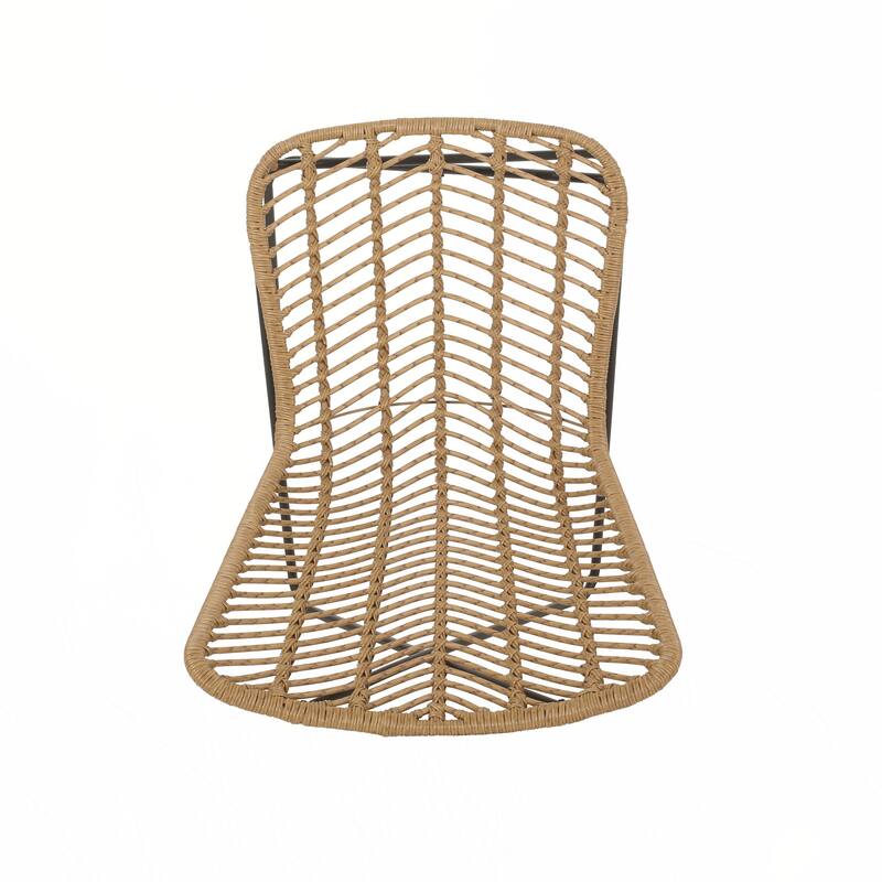 outdoor CHAIR with an earthy wicker finish
