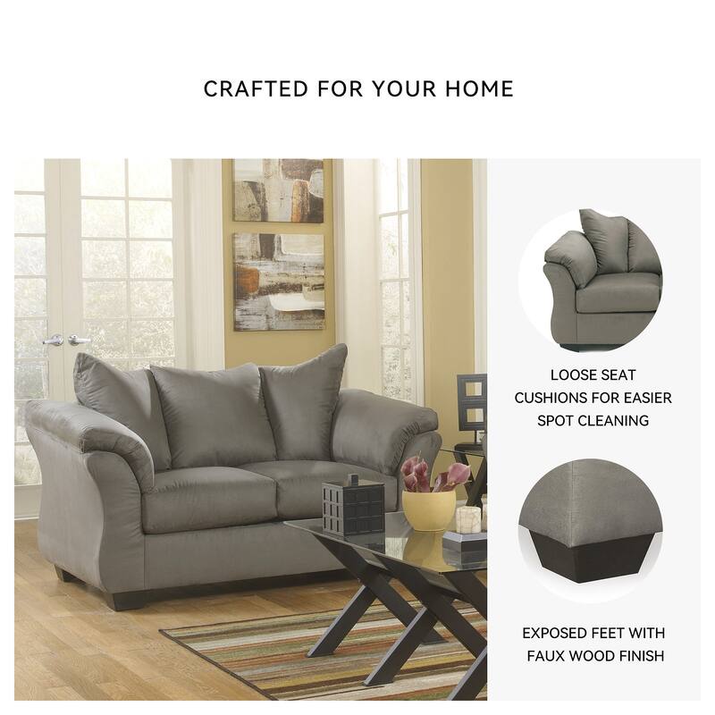 Signature Design by Ashley Darcy Gray Loveseat - 64" W x 37" D x 37" H