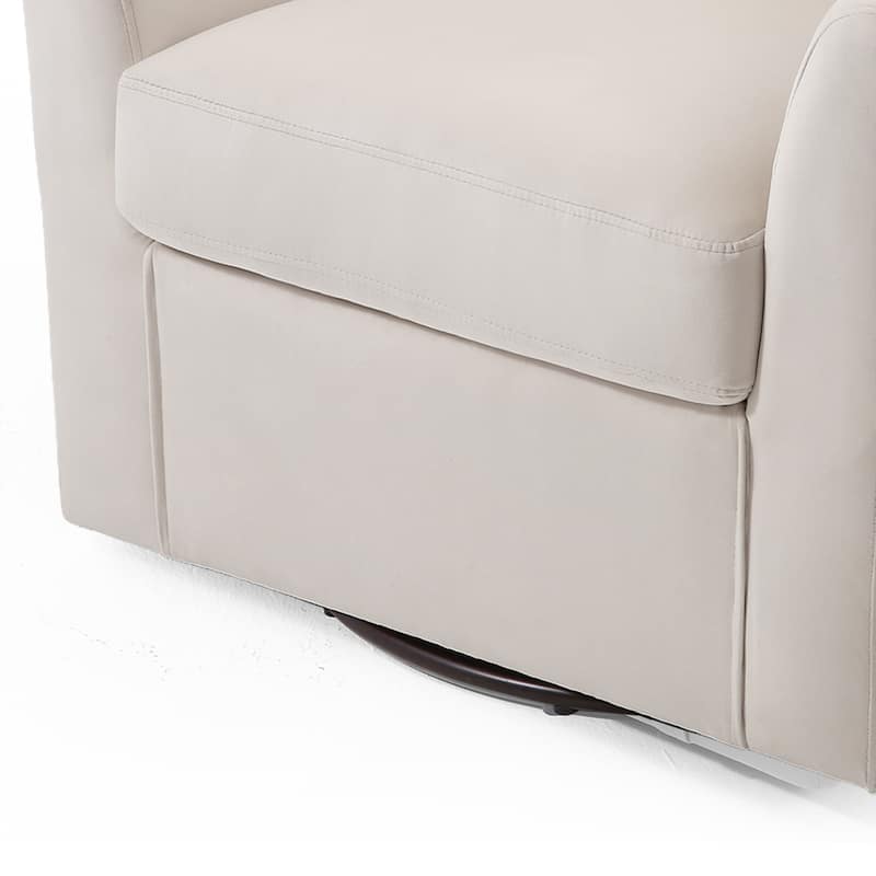 Modern 29"W Upholstered Swivel Barrel Chair for Living Room