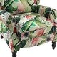 preview thumbnail 92 of 100, Olympus Upholstered Classic Manual Wingback Recliner with Spindle Legs by HULALA HOME
