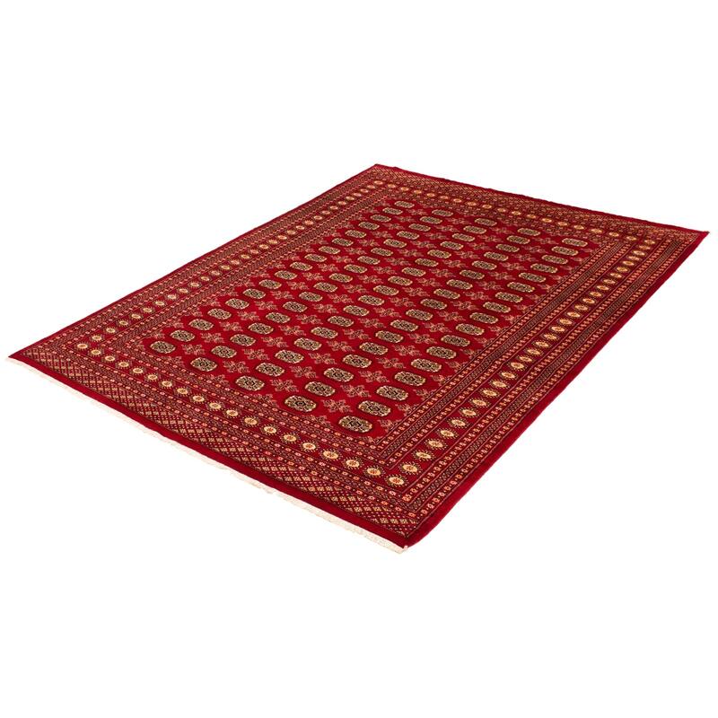 ECARPETGALLERY Hand-knotted Finest Peshawar Bokhara Dark Red Wool Rug - 7'10 x 10'0