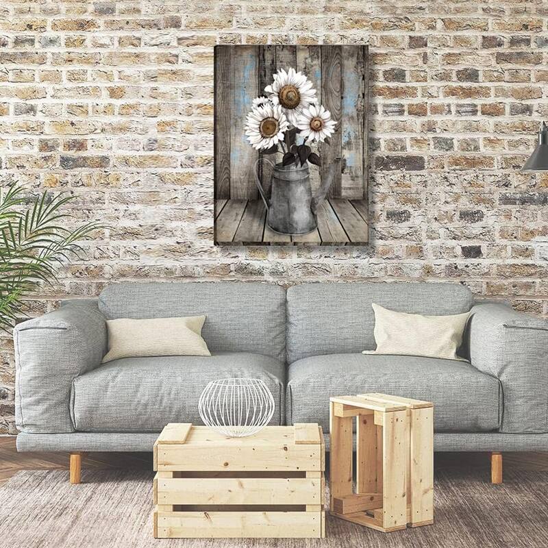 White Sunflower Wall Art Decor