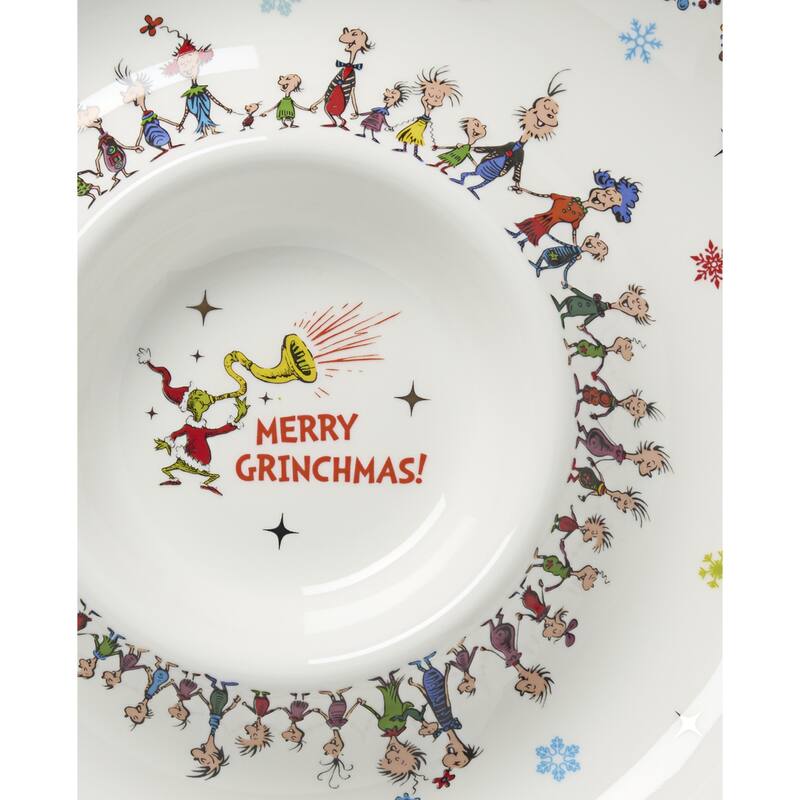 Lenox Merry Grinchmas Chip & Dip Bowl