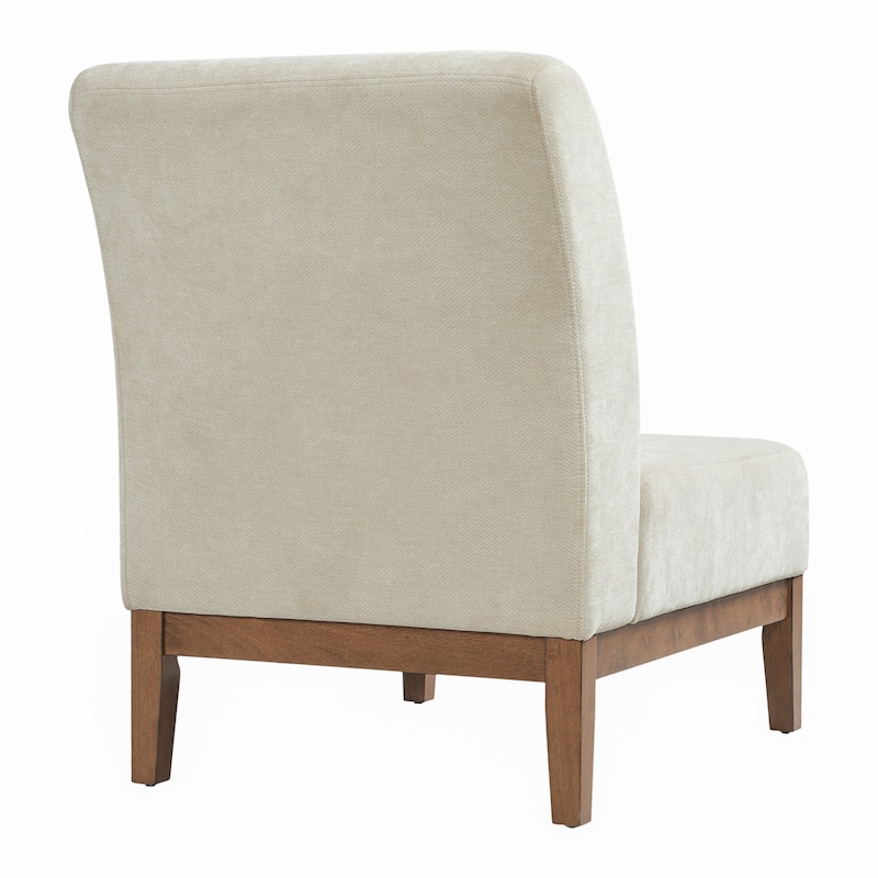 Darcy Brown Leather Slipper Chair by Christopher Knight Home - 24.50" L x 34.25" W x 34.00" H