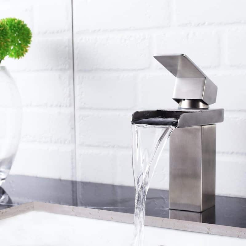 Modern Single Handle Single Hole Bathroom Sink Faucet with Anti Corrosion, Anti Rust, Anti Stain and Scratch - Off-White