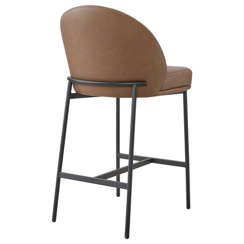 Spruce & Spring Upholstered Counter Bar Stool with Metal Frame