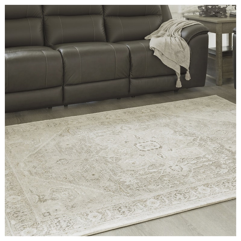 Signature Design by Ashley Gatwell Ivory/Tan/Grey Rug - 5'W x 7'D
