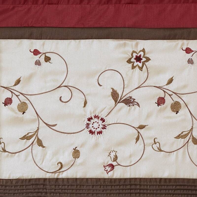 Madison Park Serene Embroidered Curtain Panel