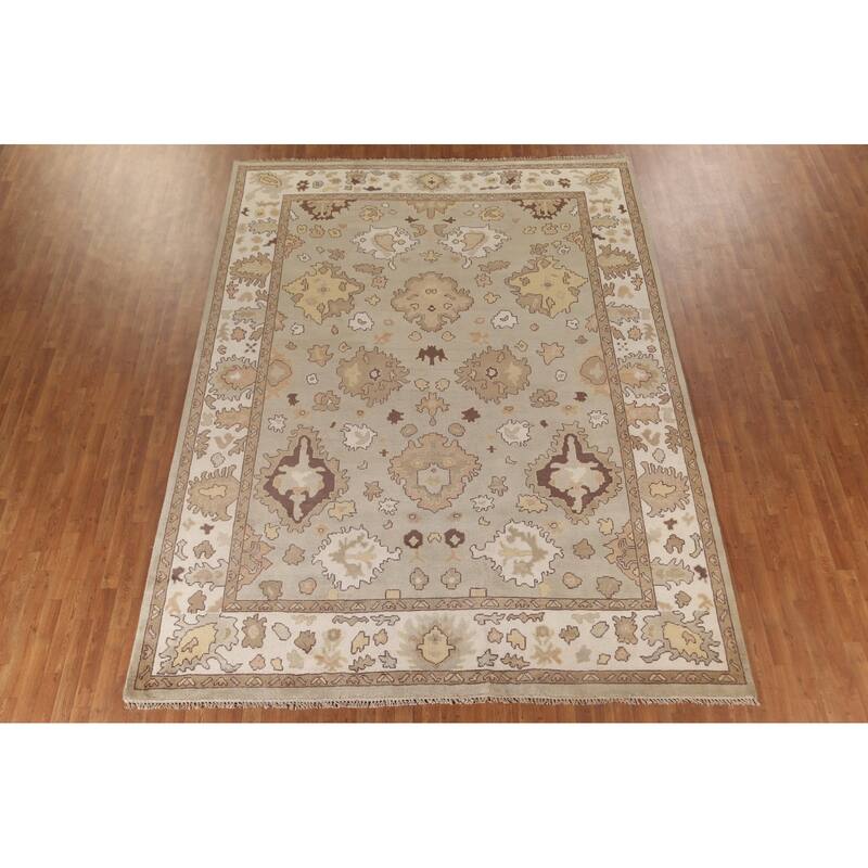 Oushak Oriental Area Rug Handmade Bedroom Wool Carpet - 9'1"x 11'11"