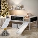 preview thumbnail 1 of 74, Twin size Loft Bed With 2 Storage Boxes and Climbing Frame And Rope White