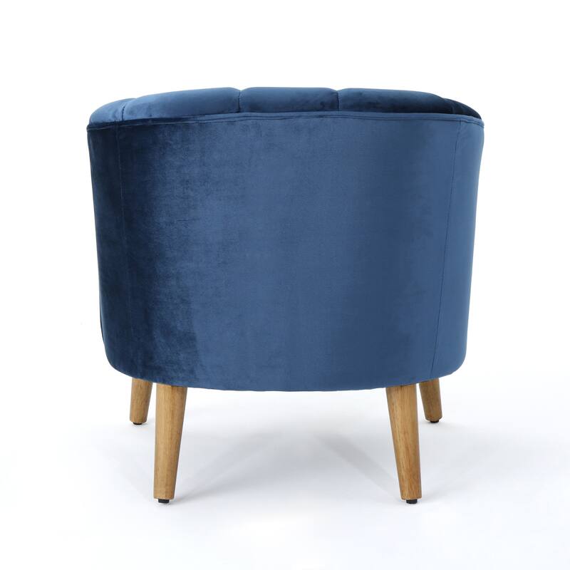 Modern 27.5" Upholstered Club Chair with Rubber Wood Legs for Living Room
