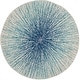preview thumbnail 55 of 89, SAFAVIEH Evoke Juli Abstract Boho Burst Rug 4' Round - Royal/Ivory - Round