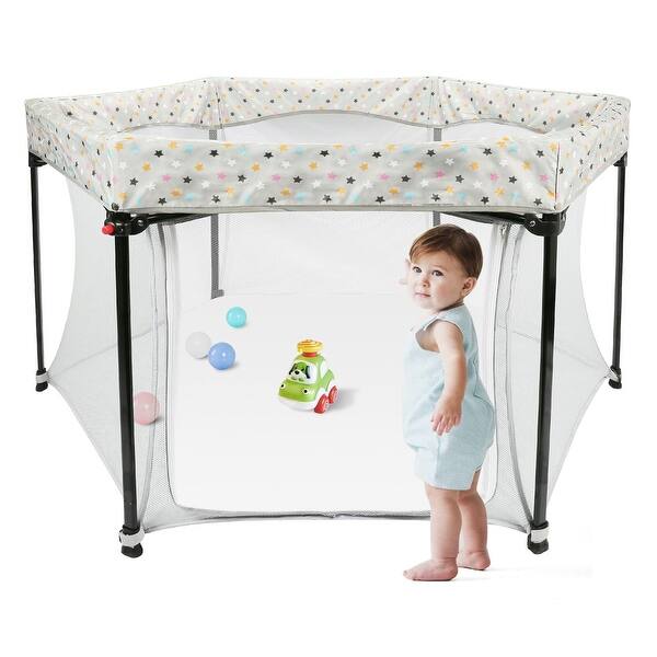 Portable Folding Playard Playpen for Baby Toddler Indoor Outdoor Play
