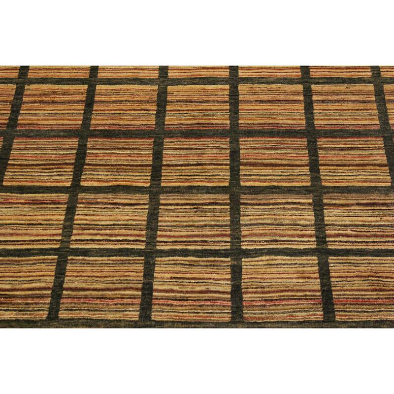 Chromatic Mosaic Gabbeh Hand Knotted Wool Rug