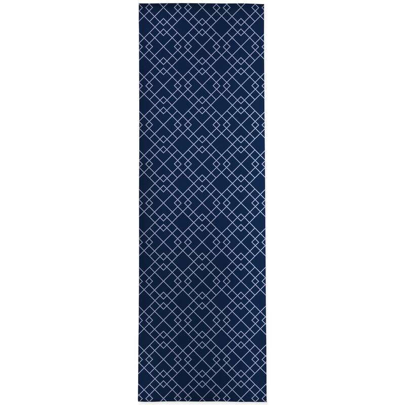 LATTICE NAVY Kitchen Mat by Kavka Designs Bed Bath & Beyond 30586077