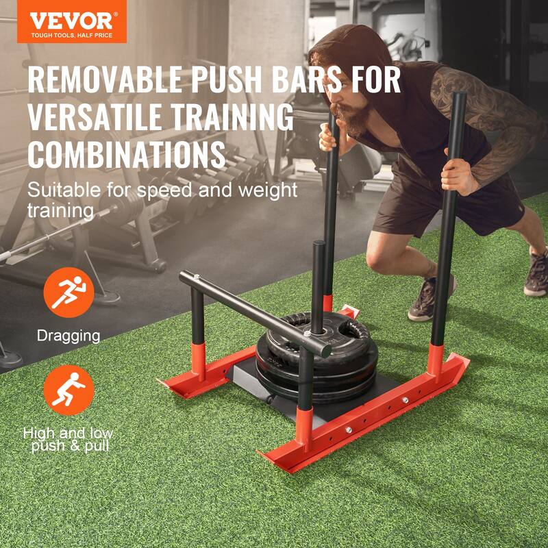 VEVOR Weight Training Pull Push Sled, Fitness Strength Speed Training Sled for Athletic Exercise and Speed Improvement