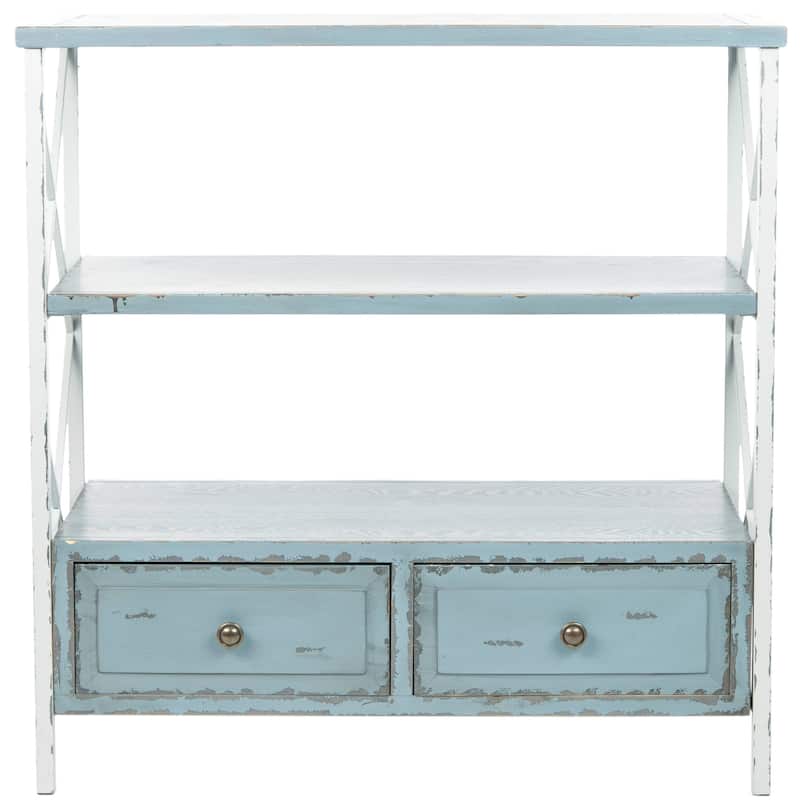 SAFAVIEH Zenia Pale Blue Storage Console Table - 33.9" x 15.2" x 34.8" - 34Wx15Dx35H