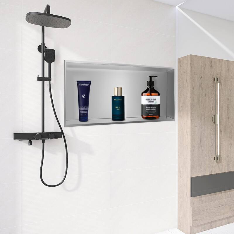 WIZ 24-inch W x 12-inch H x 4-inch D Stainless Steel Shower Niche