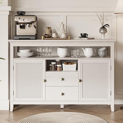 52.8'' Natural Rattan Bar Cabinet