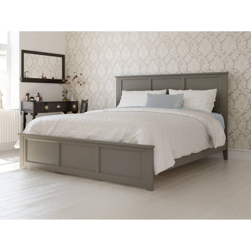 AFI, Madison Foundation Bed with Matching Footboard - Grey - King