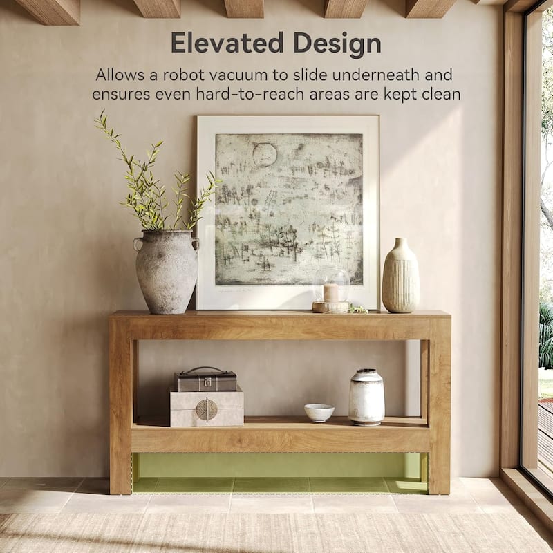 63-Inch Long Console Table for Living Room, Farmhouse Wood Entryway Table for Sofa, Entry, Hallway - 13.8" W x 63" L x 33.5" H