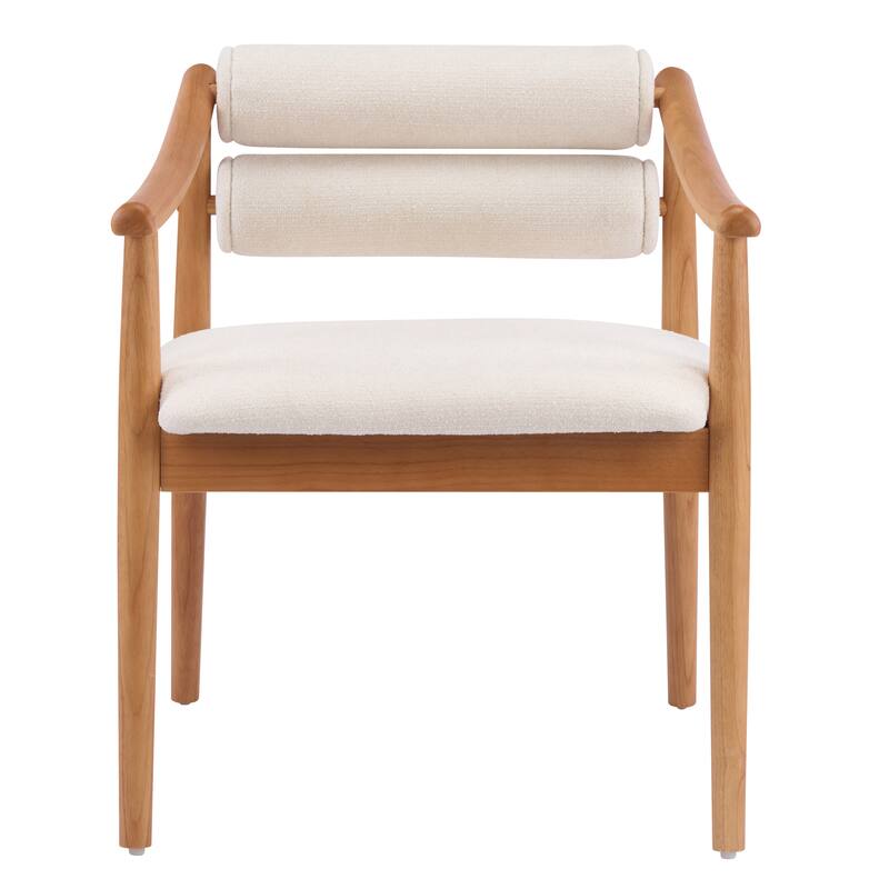 Christopher Knight Home - Modern Wood Upholstered Dining Chair - Set of 4 - Beige + Natural