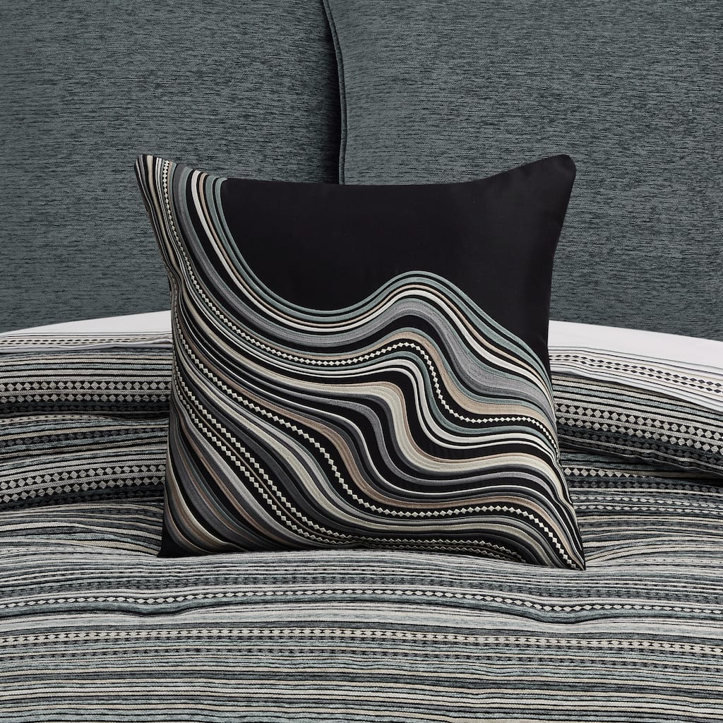 J. Queen New York Parallel 18" Square Decorative Throw Pillow