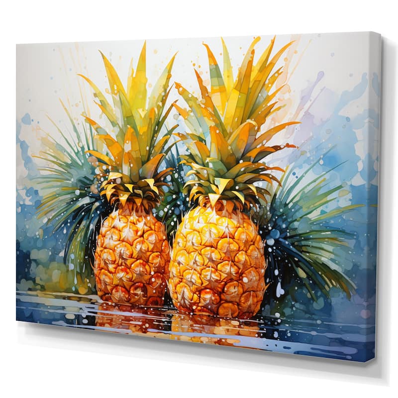Designart "Fruit Sunny Pineapple" Food & Beverage Wall Decor