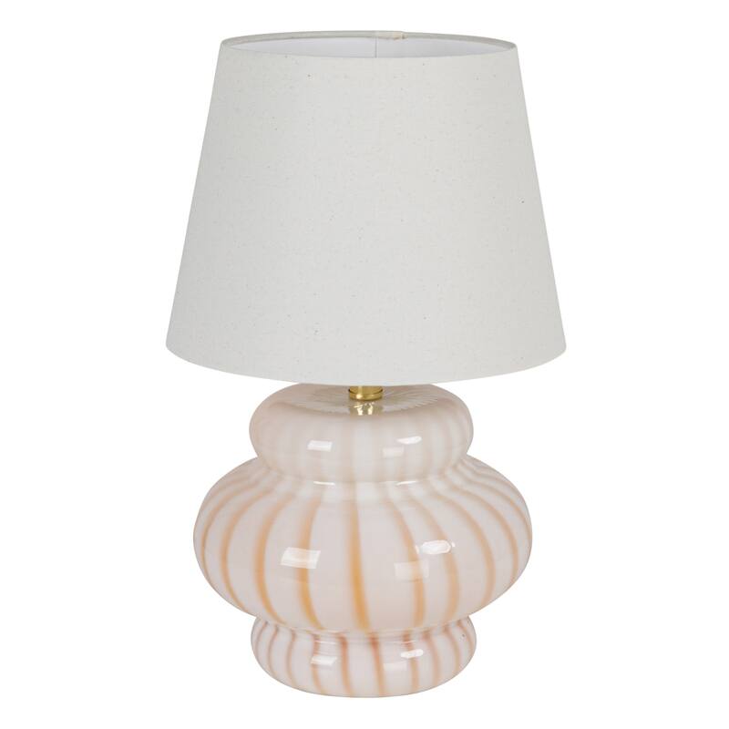 Sunbeam Striped Hand-Blown Art Glass Table Lamp