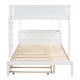 preview thumbnail 17 of 57, Full-Over-Full Bunk Bed with Twin size Trundle, Storage and Desk,with USB and 3 Plugs