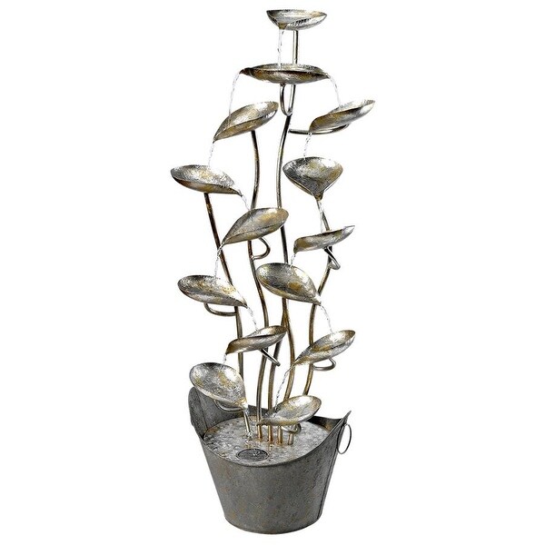 Design Toscano Rain Forest Leaves Cascading Metal Fountain. Opens flyout.