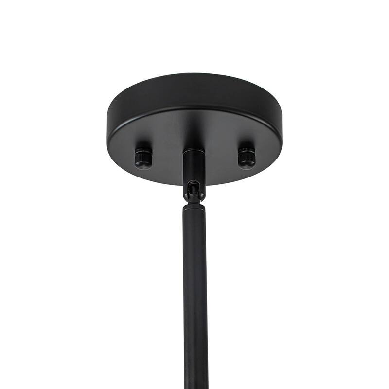 Sleek Modern 6-Light Linear Smoked Glass Mobile Chandelier - 29.9 in