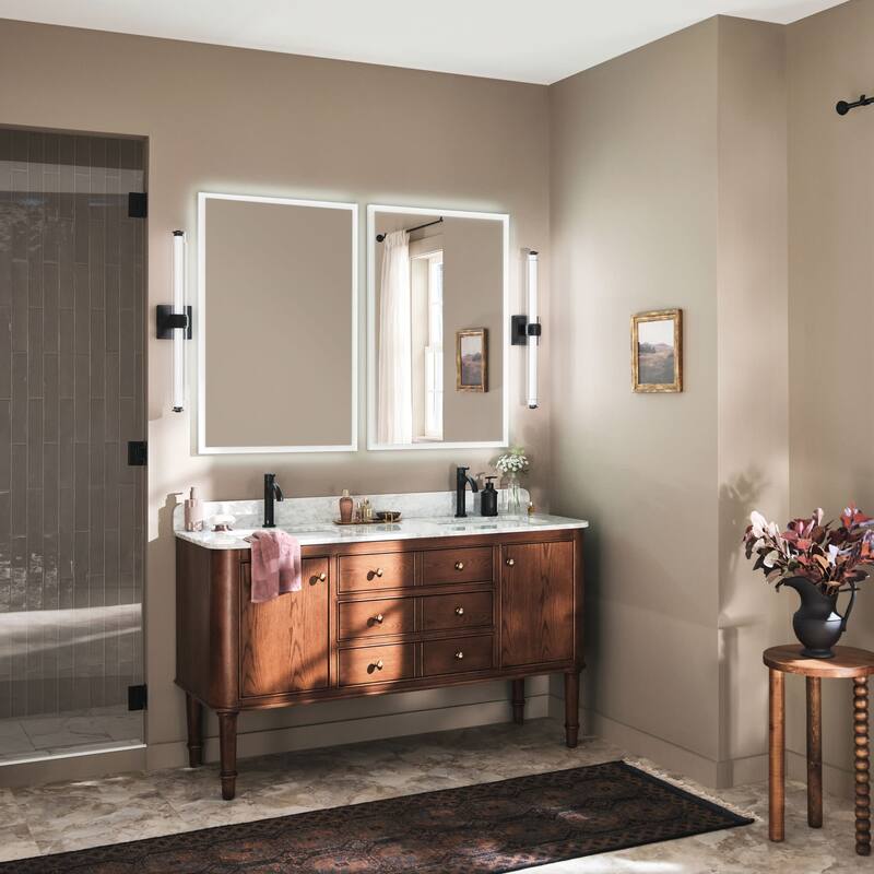 Kichler 55238LED Laurene 2 Light 27" Wide LED Vanity Light with Clear