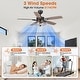 preview thumbnail 8 of 13, 52" Industrial Seeded Glass Black Decorative Ceiling Fan with Remote and Light Kit