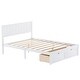 preview thumbnail 6 of 14, Full Size Platform Bed with Under-bed Drawers and Extra Legs for Stability, White
