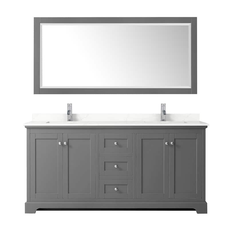 Wyndham Collection WCV232372D-QTZ-UNSM70 Avery 72" Free Standing