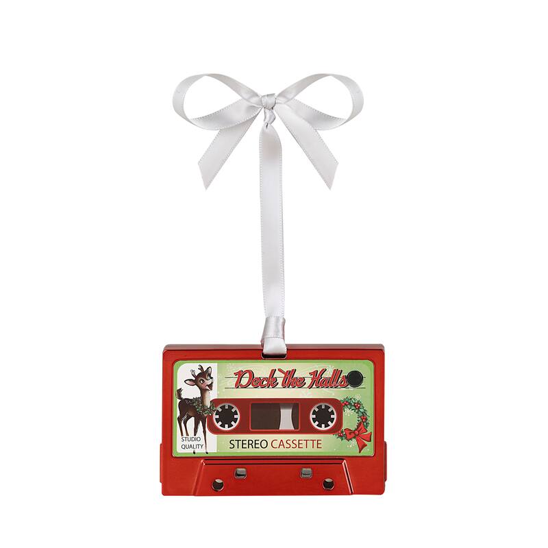 Musical Cassette Ornament​ - Red