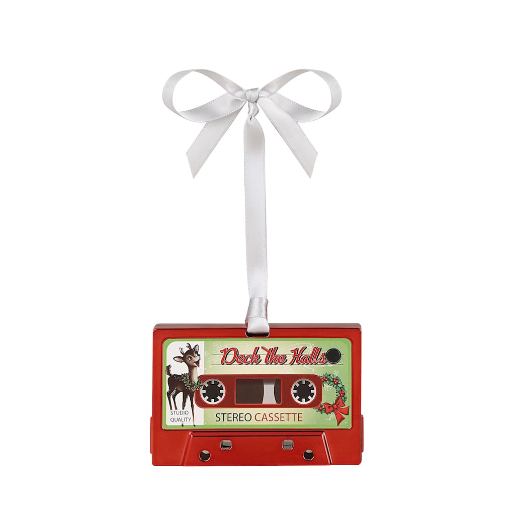 Musical Cassette Ornament​ - Red