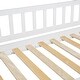 preview thumbnail 12 of 18, White Twin Over Twin Pine House Bunk Bed with Drawers and Slide
