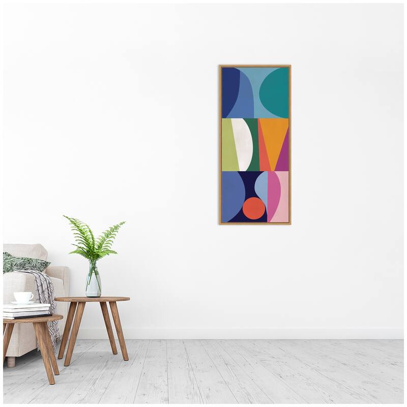 Kate and Laurel Abstract 02 Panel 2 by Rachel Lee Framed Canvas Wall Art Print