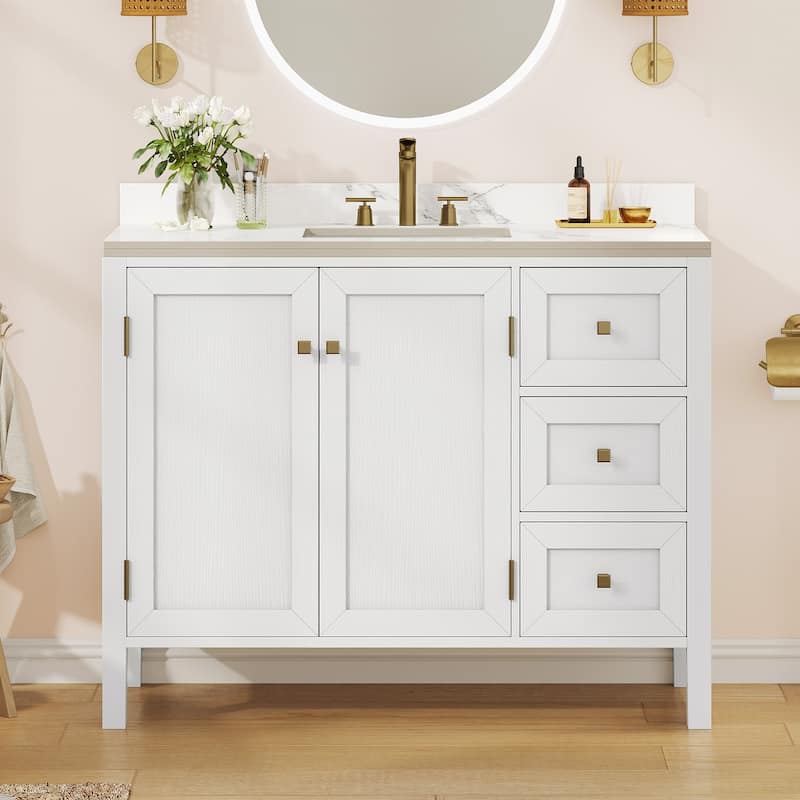 Moasis 36"/40"/ 47" Bathroom Vanity Cabinet with Sink