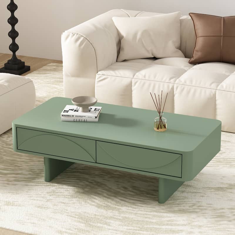 Manhattan Comfort Ella 47" Coffee Table - Sage Green