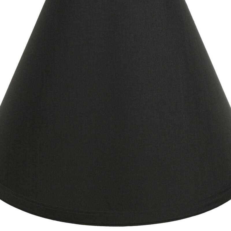 Deep Cone Hardback Lampshade with Washer Fitter, Black
