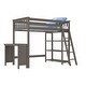 preview thumbnail 14 of 16, Max and Lily Twin High Loft Bed with Bookcase and Desk