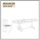preview thumbnail 18 of 26, Extendable Wooden Dining Table Set with 6 Pieces of Chair Solid Wood Curved Oval for 4-6 People