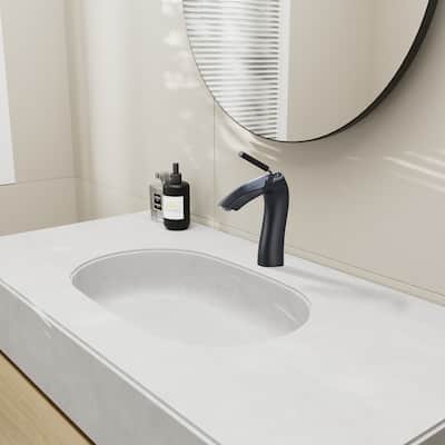 Matte Black Single Handle Lavatory Basin Sink Faucet for Modern Bathrooms