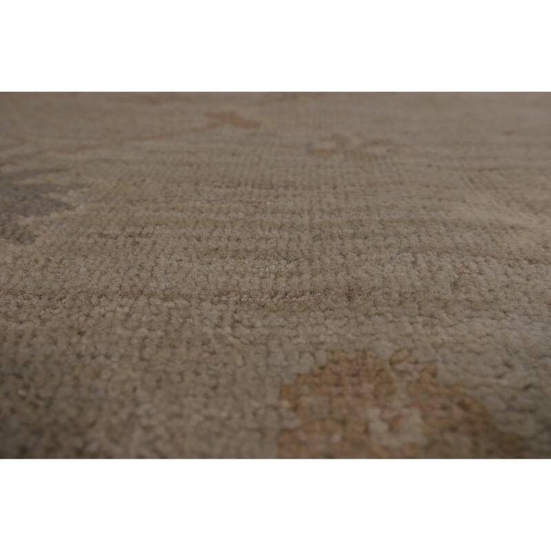 Vegetable Dye Oushak Turkish Area Rug Handmade Bedroom Wool Carpet - 8'0"x 9'10"