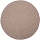 preview thumbnail 124 of 138, SAFAVIEH Courtyard Judi Indoor/ Outdoor Patio Backyard Rug 5'3" Round - Light Brown/Light Grey