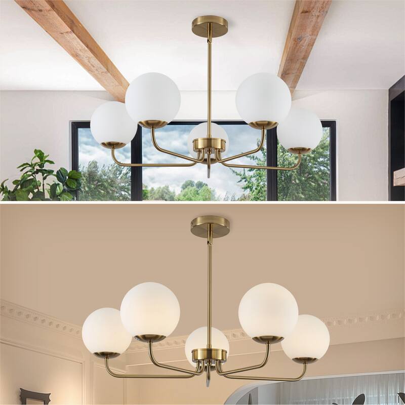 5-Light Dimmable Globe chandelier